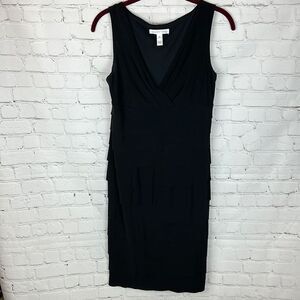 London Times Layered Black Dress Size 4